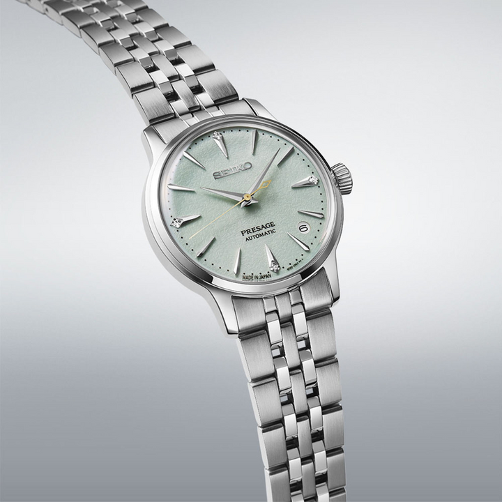 Seiko SRPL63J1 Cocktail Time stainless steel bracelet with green textured dial