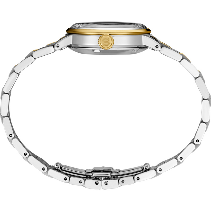 Seiko Presage SRPL64J1 exhibition case back showing 4R35 automatic movement