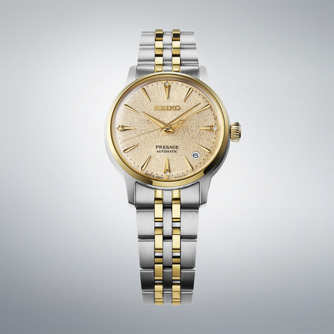 Seiko Presage SRPL64J1 box-shaped Hardlex crystal vintage design