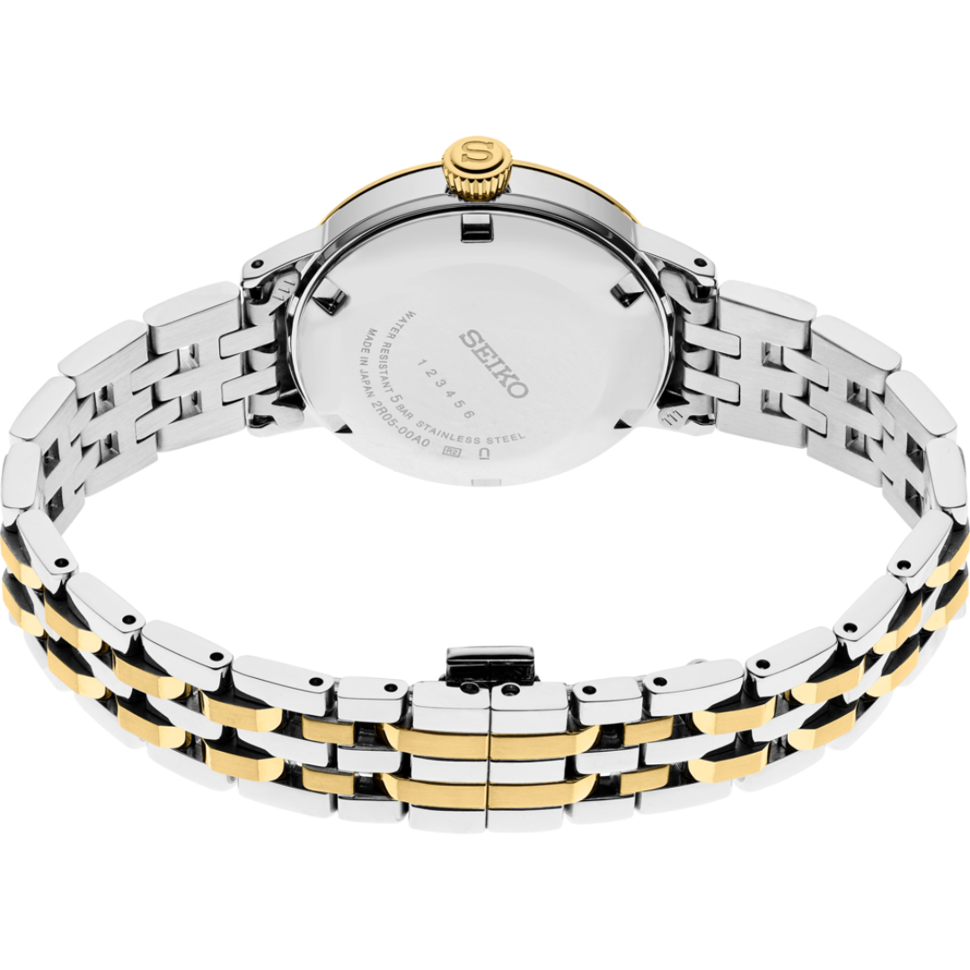 Seiko SRPL64J1 Cocktail Time four diamond indices on yellow dial