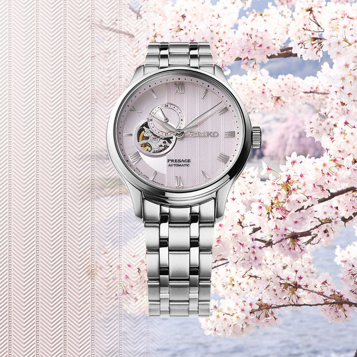 Seiko Presage SSA465J1 Zen Garden watch with stainless steel case and polished bracelet