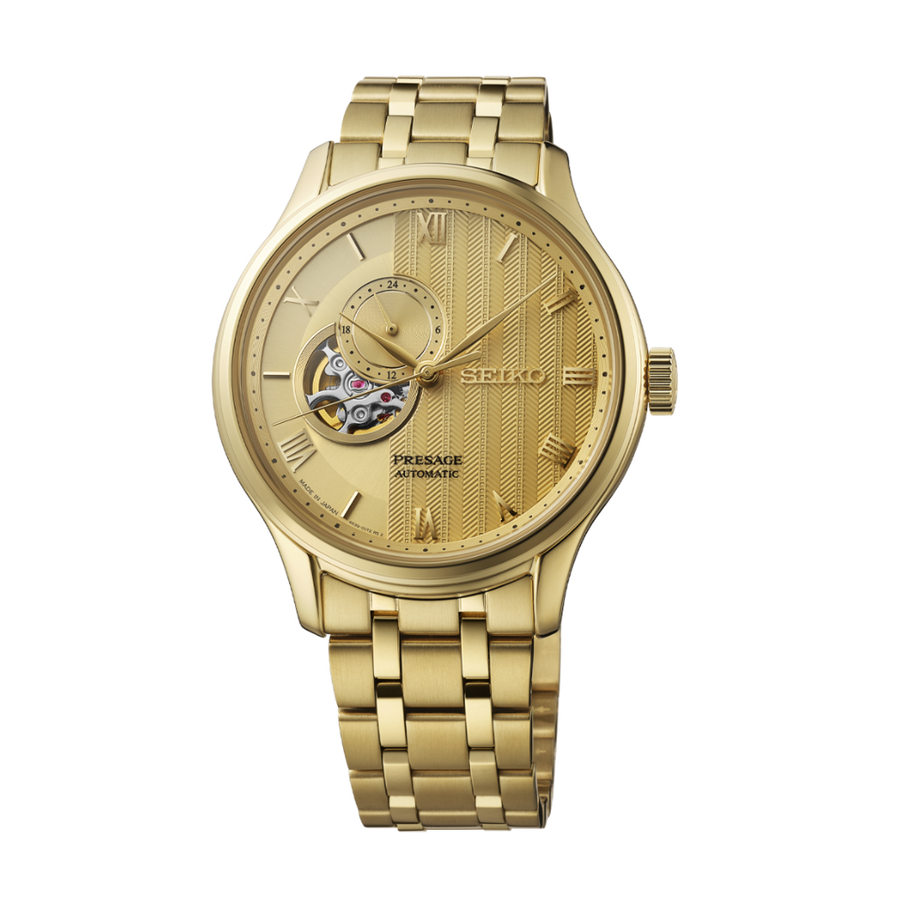 SAKAO✨ Seiko Presage SSA468J1 Zen Garden Open Heart | Gold Kyoto – City