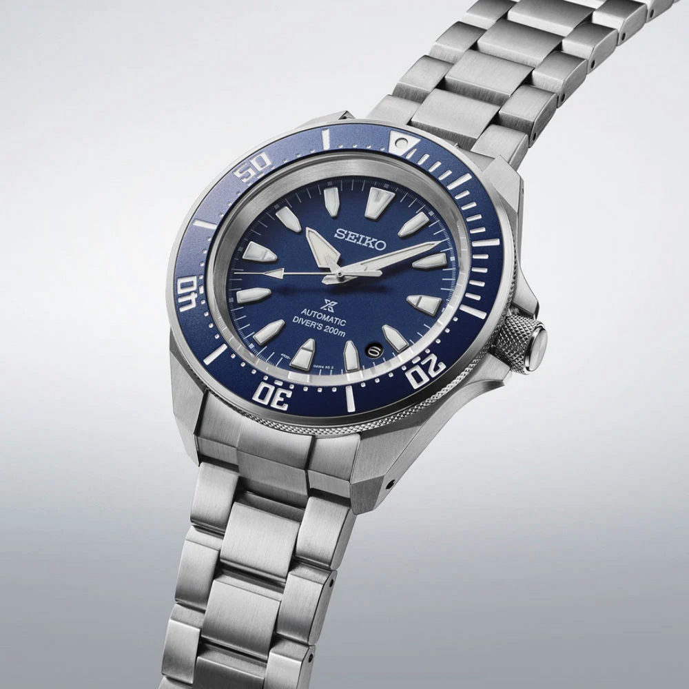 Seiko SRPL51K1 Prospex diver stainless steel bracelet with blue dial