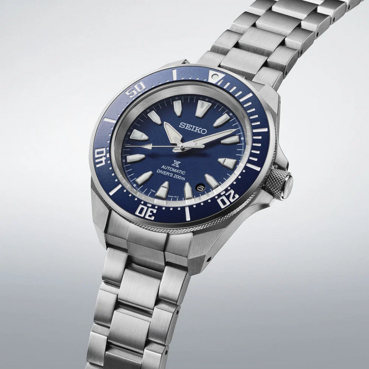 Seiko SRPL51K1 Prospex diver stainless steel bracelet with blue dial