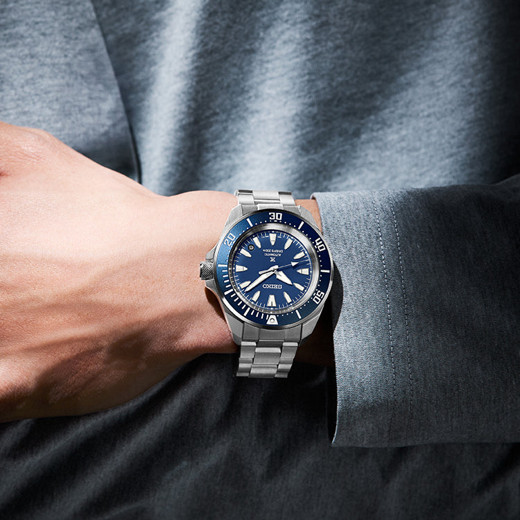 Seiko Prospex SRPL51K1 41.7mm compact diver blue dial lifestyle photography