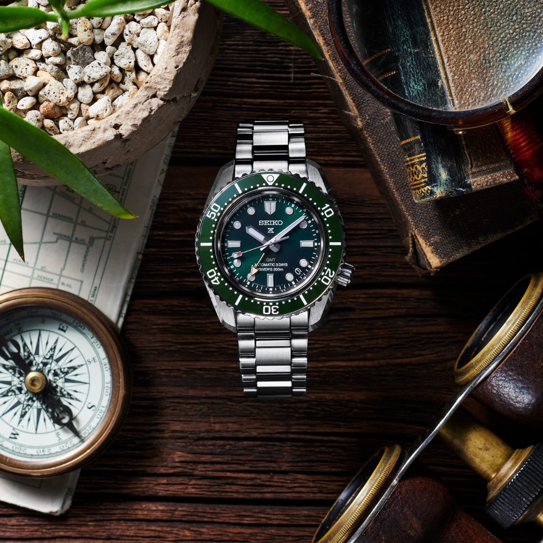 Seiko Prospex SPB381J1 automatic GMT diver with ceramic bezel and three-fold clasp