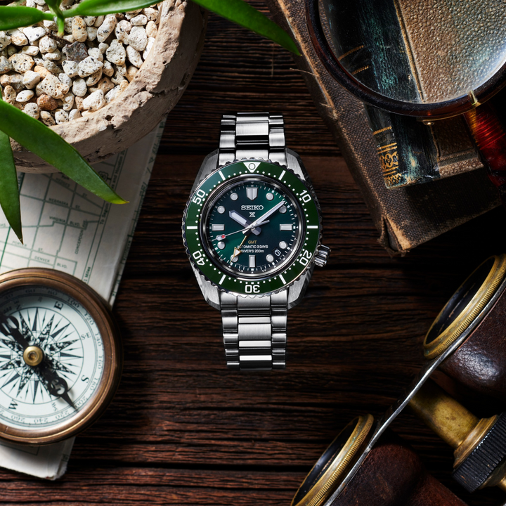 Seiko Prospex SPB381J1 automatic GMT diver with ceramic bezel and three-fold clasp