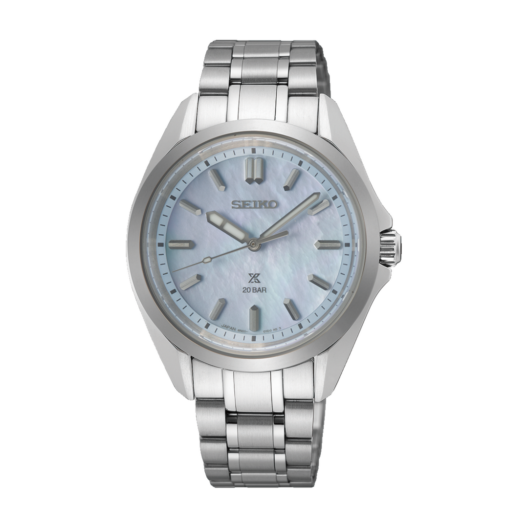 Seiko Prospex SUR607J1 blue mother-of-pearl dial 34mm 200m quartz sapphire