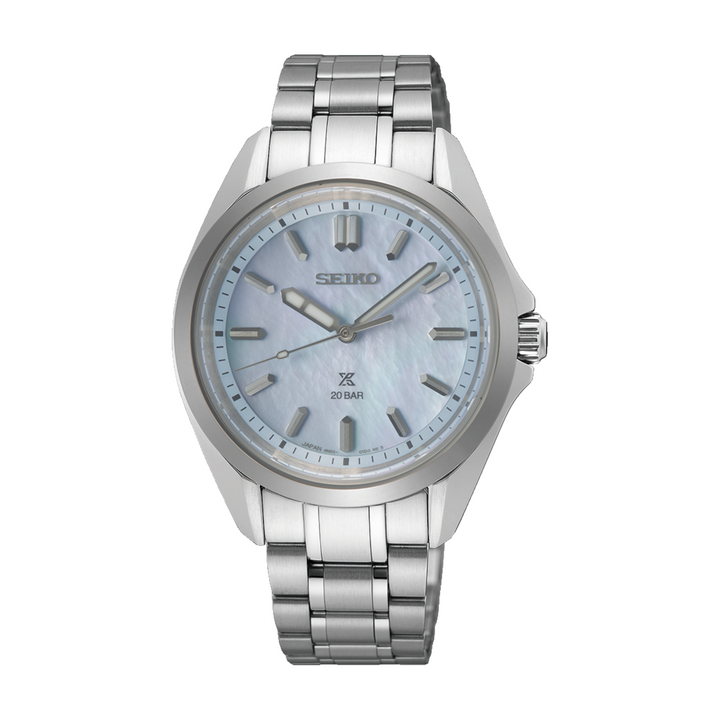 Seiko Prospex SUR607J1 blue mother-of-pearl dial 34mm 200m quartz sapphire