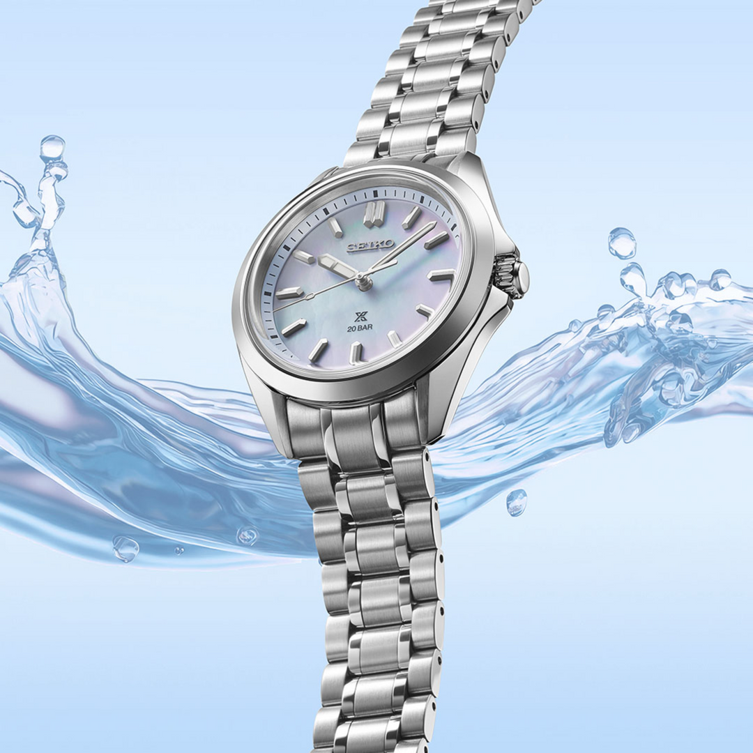 Seiko SUR607J1 blue mother-of-pearl dial LumiBrite hands date display
