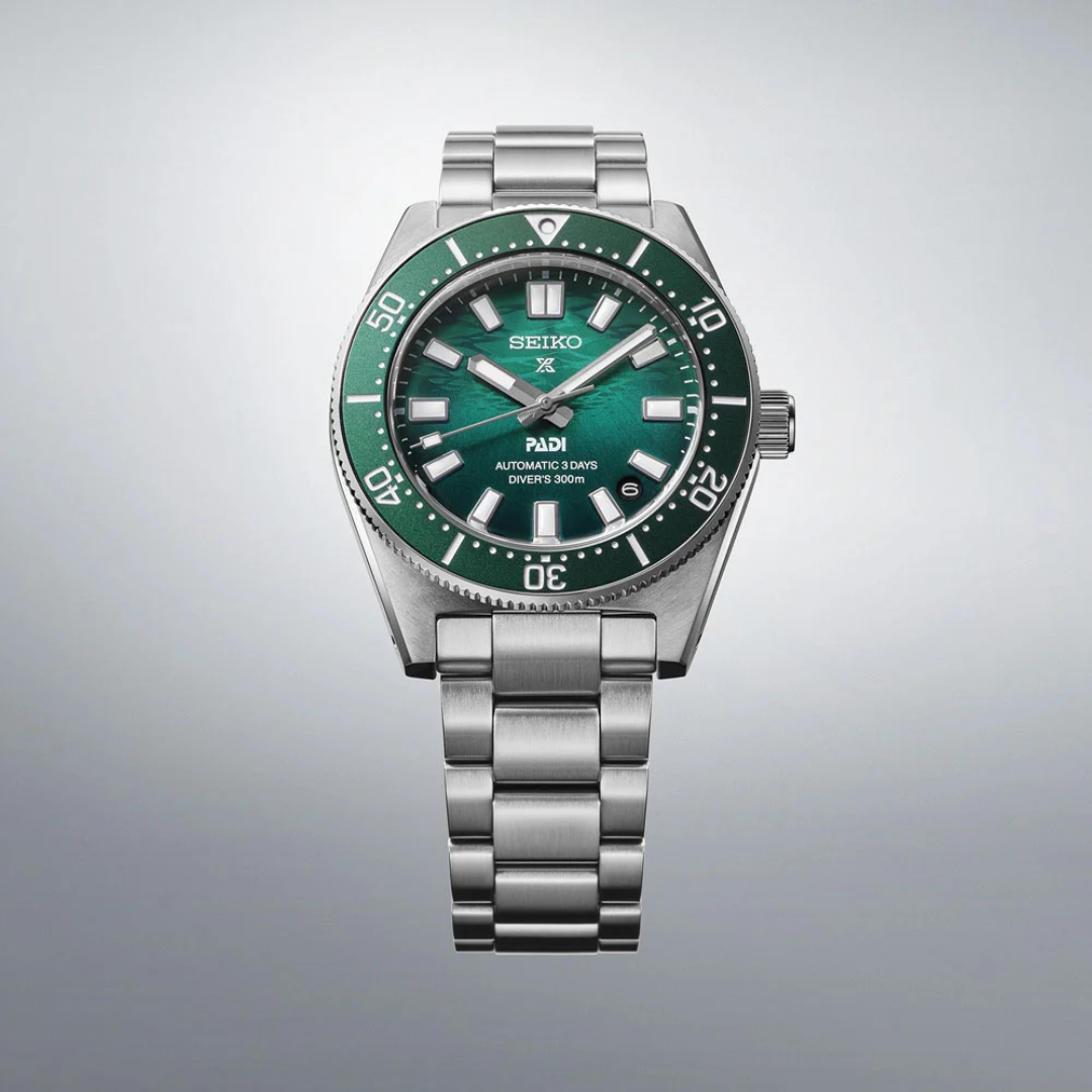 Seiko Prospex SPB501J1 side view showing 40.5mm case and unidirectional rotating bezel