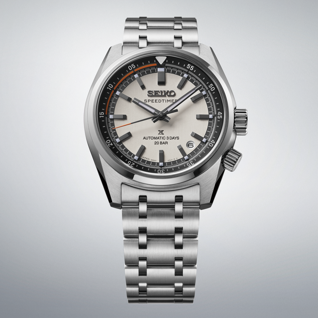 Seiko Prospex SPB513J1 Speedtimer with curved sapphire crystal and LumiBrite markers