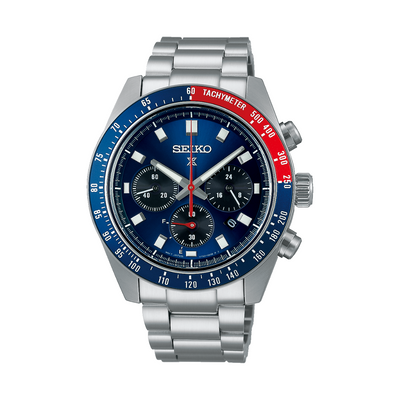 Seiko Prospex SSC913P1 Speedtimer Solar Chronograph Men Watch with stainless steel case and blue dial