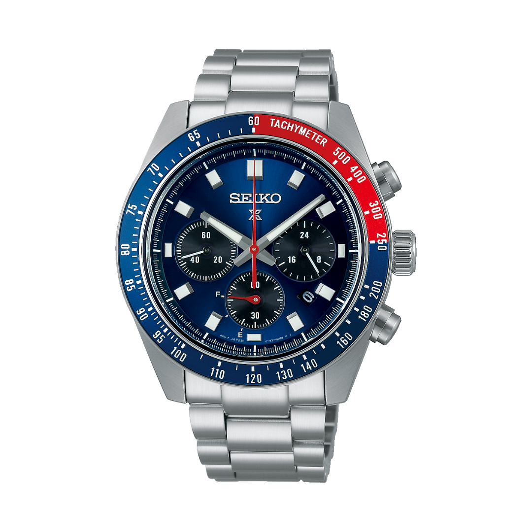 Seiko Prospex SSC913P1 Speedtimer Solar Chronograph Men Watch with stainless steel case and blue dial
