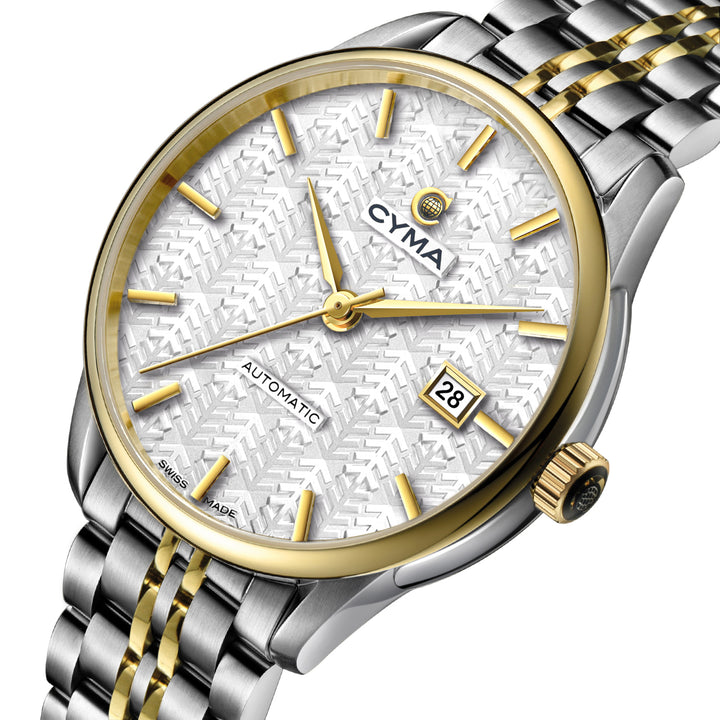 CYMA CLASSIC AUTOMATIC STAINLESS STEEL TWO-TONE MEN WATCH