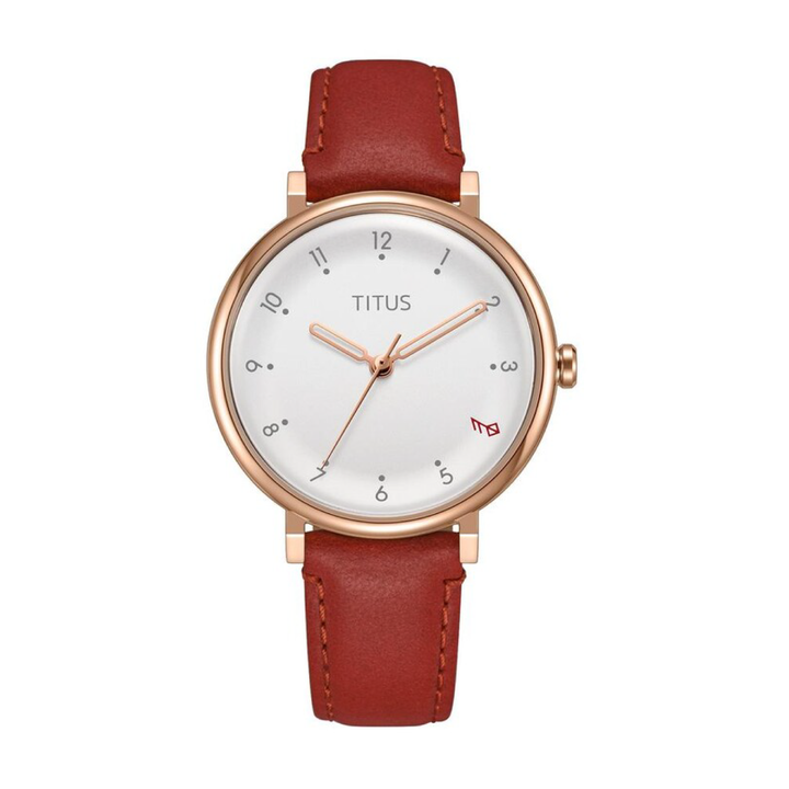 SOLVIL ET TITUS NORDIC TALE W06-03319-002 3 HANDS QUARTZ LEATHER WOMEN WATCH