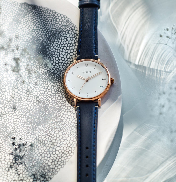 SOLVIL ET TITUS NORDIC TALE W06-03319-004 3 HANDS QUARTZ LEATHER WOMEN WATCH