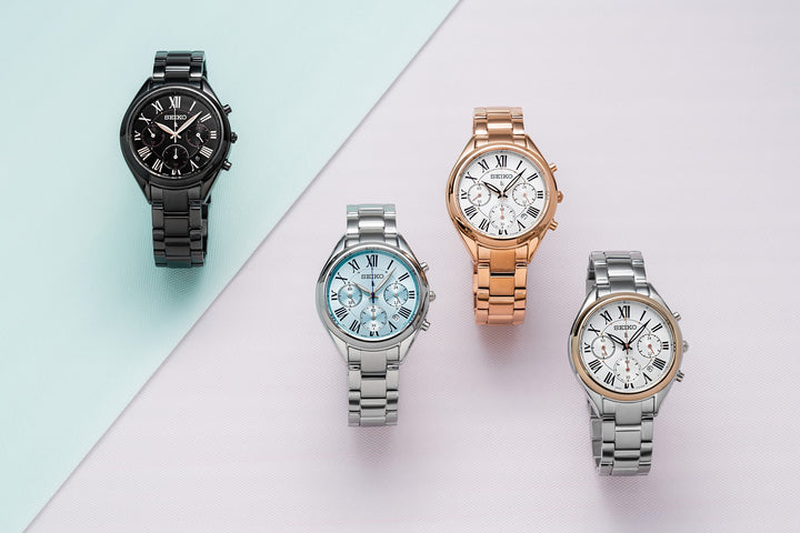 SEIKO LUKIA SRWZ17P1 CHRONOGRAPH 7T12 QUARTZ WOMEN WATCH