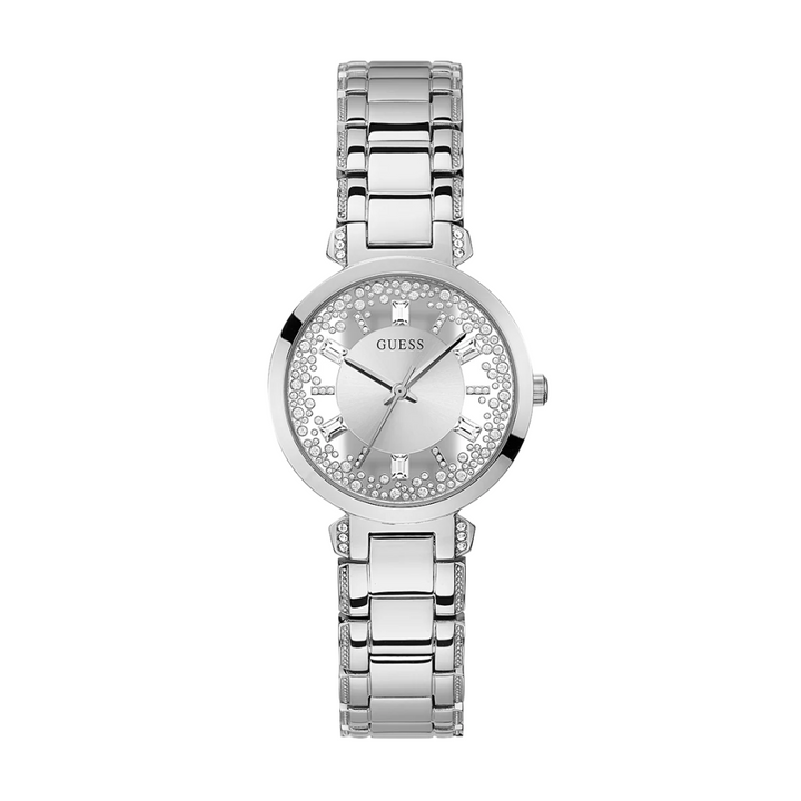 GUESS GW0470L1 CRYSTAL CLEAR QUARTZ ANALOG 3 HANDS WOMEN WATCH