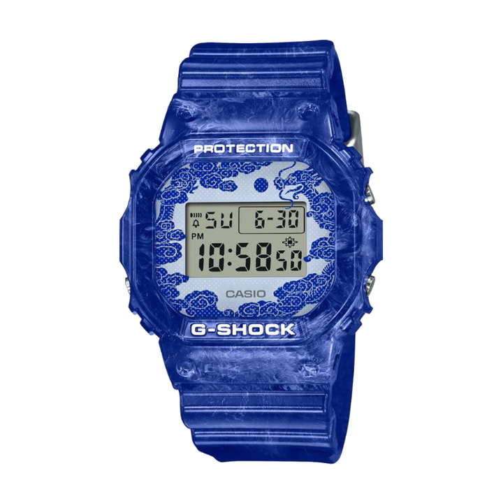 CASIO G-SHOCK DW-5600BWP-2DR DIGITAL BLUE WATCH