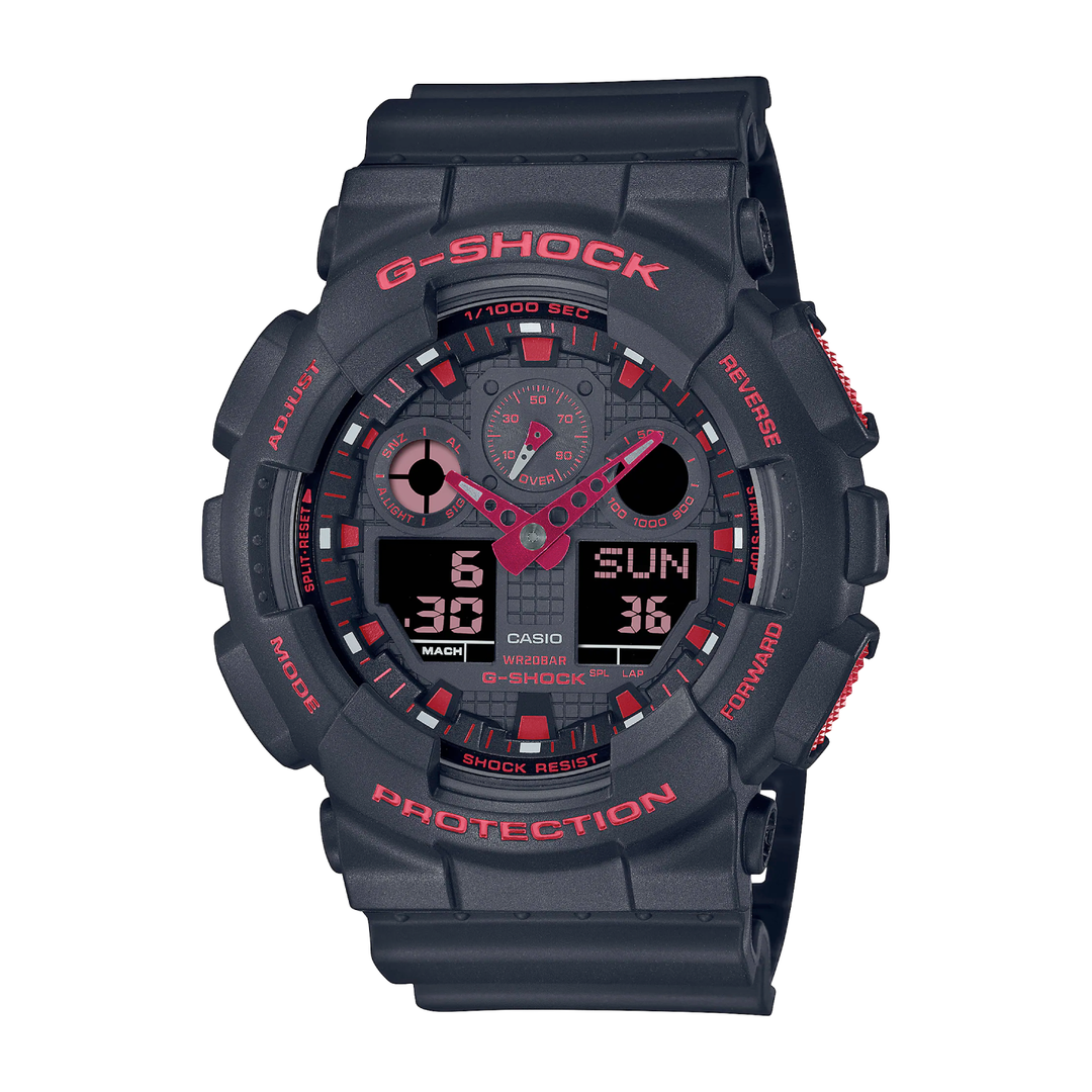 CASIO G-SHOCK GA-100BNR-1ADR SPECIAL COLOUR MODELS BLACK WATCH