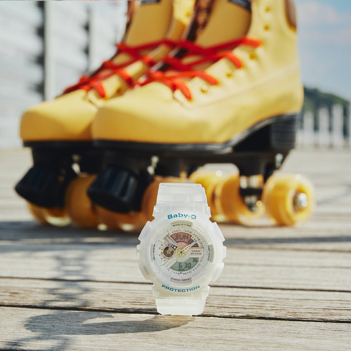 CASIO BABY-G BA-110PL-7A2DR ANALOG-DIGITAL WHITE WATCH