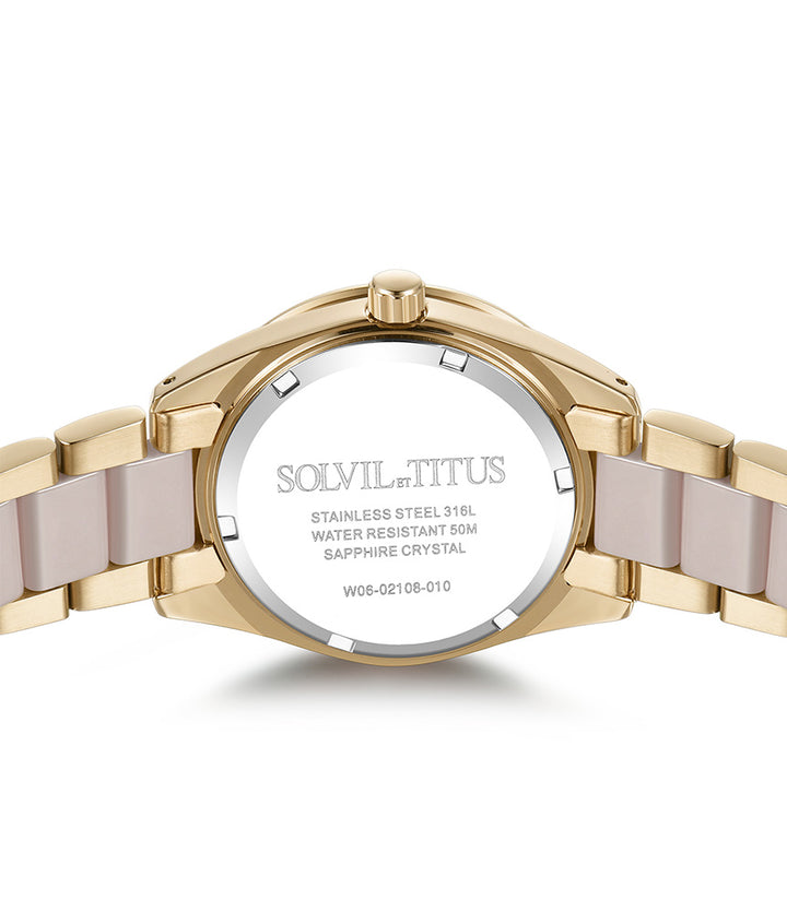 SOLVIL ET TITUS PERSE W06-02108-010 MULTI-FUNCTION QUARTZ WOMEN WATCH