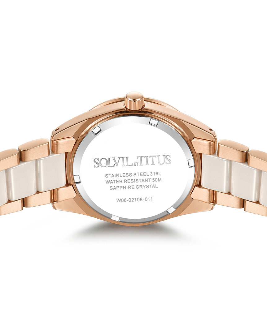 SOLVIL ET TITUS PERSE W06-02108-011 MULTI-FUNCTION QUARTZ WOMEN WATCH