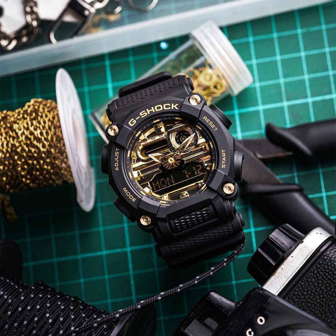 CASIO G-SHOCK GA-900AG-1ADR SPECIAL COLOUR MODELS BLACK GOLD WATCH CITY CHAIN – City Chain Singapore