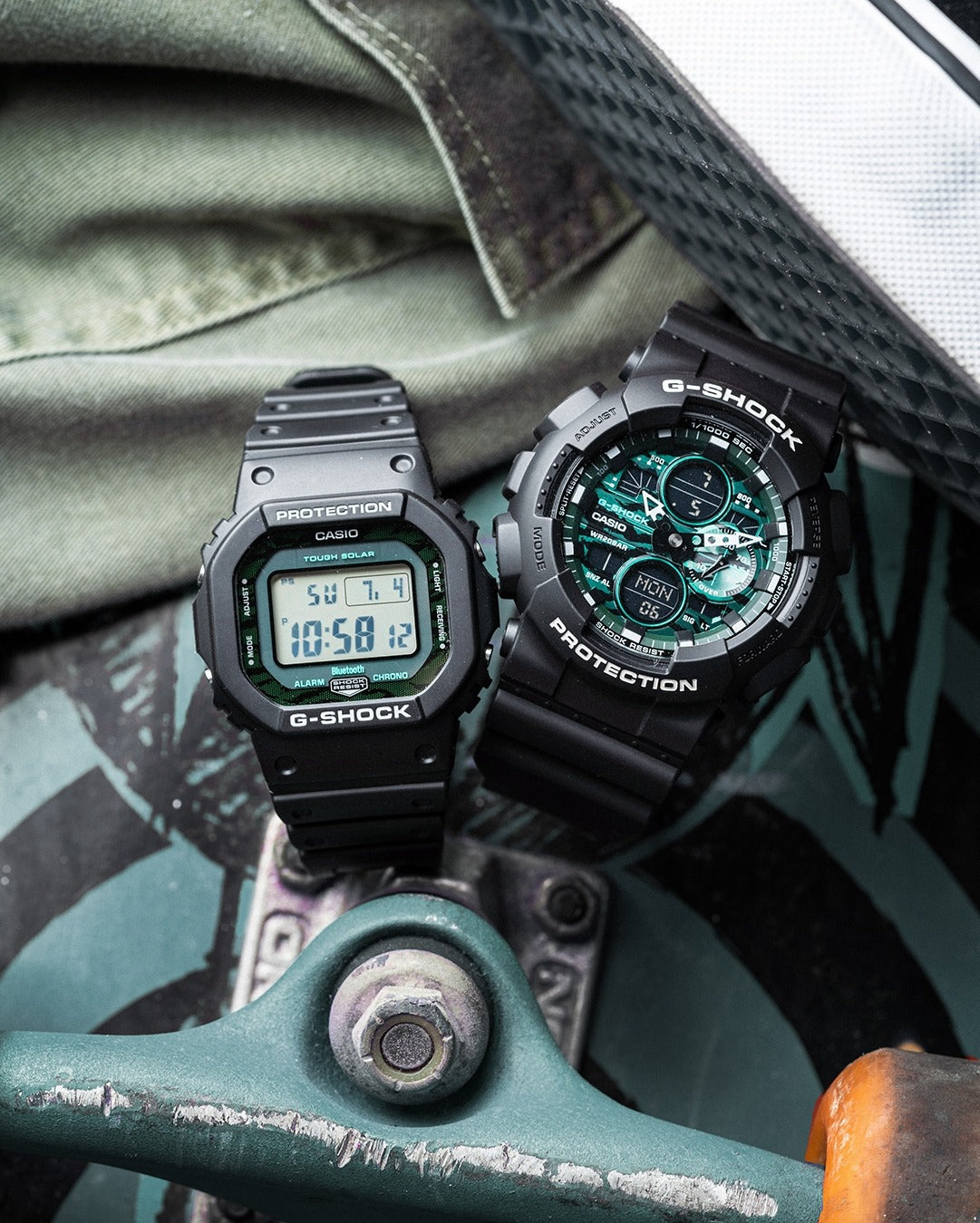 G shock black and green hotsell