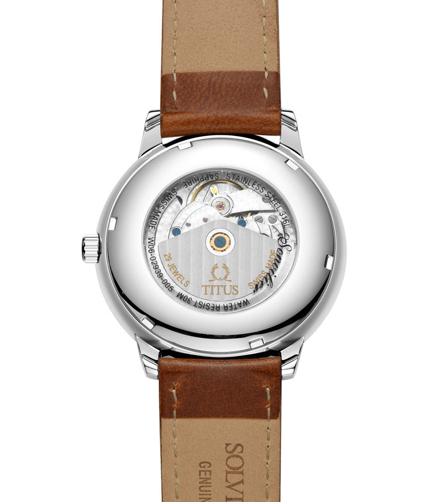 SOLVIL ET TITUS SONVILIER W06-02939-005 3 HANDS DATE AUTOMATIC MEN WATCH