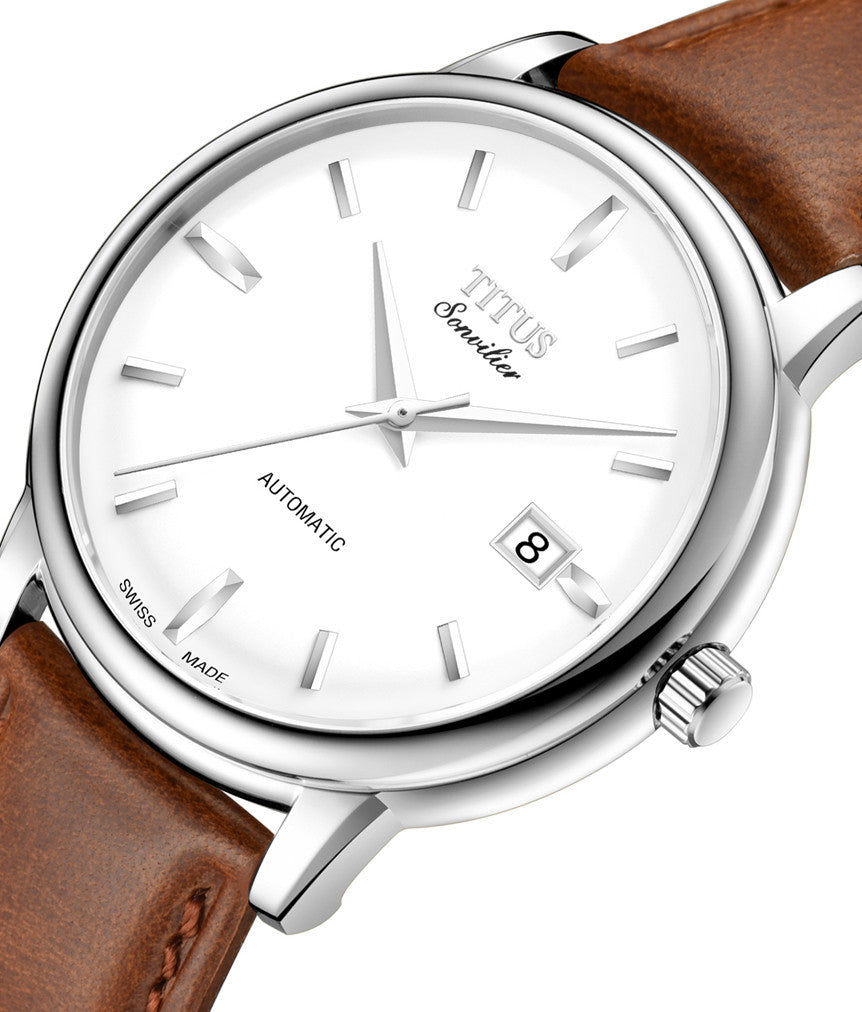 SOLVIL ET TITUS SONVILIER W06-02939-005 3 HANDS DATE AUTOMATIC MEN WATCH