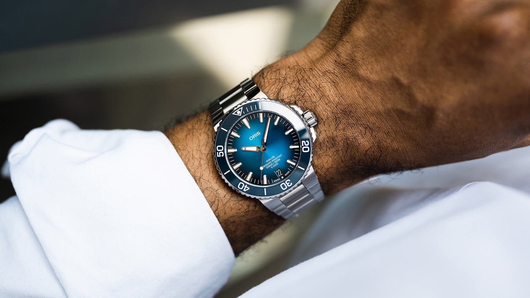 ORIS AQUIS DATE CALIBRE 400 400 7763 4135 07 8 24 09PEB MECHANICAL MEN WATCH CITY CHAIN City Chain Singapore