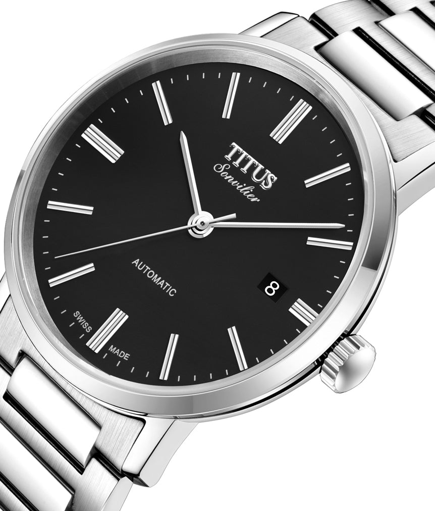SOLVIL ET TITUS SONVILIER W06-02950-001 3 HANDS DATE AUTOMATIC MEN WATCH