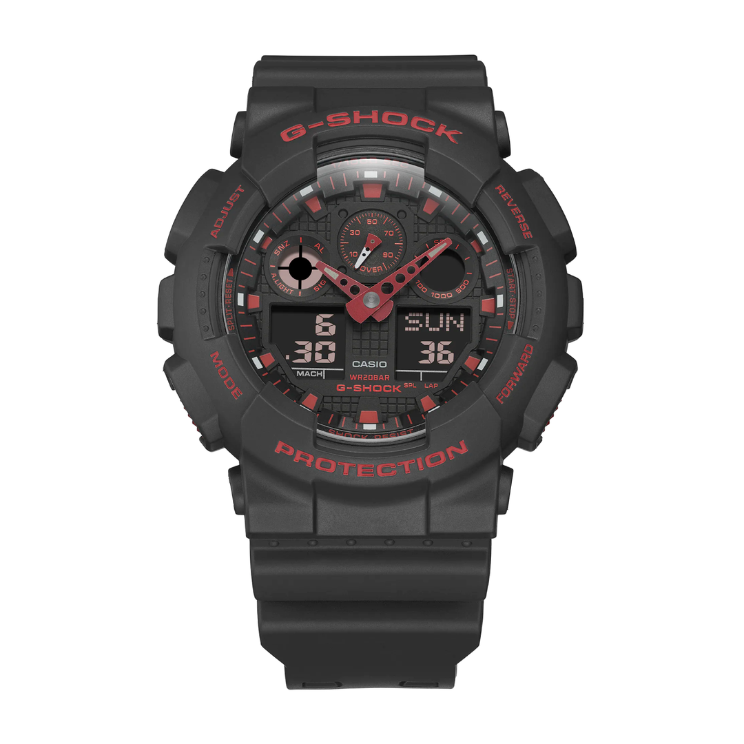 CASIO G SHOCK GA 100BNR 1ADR SPECIAL COLOUR MODELS BLACK WATCH