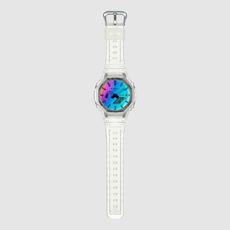 CASIO G-SHOCK GA-2100SRS-7ADR SPECIAL COLOUR MODELS TRANSPARENT WATCH