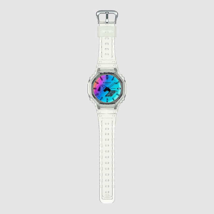 CASIO G-SHOCK GA-2100SRS-7ADR SPECIAL COLOUR MODELS TRANSPARENT WATCH