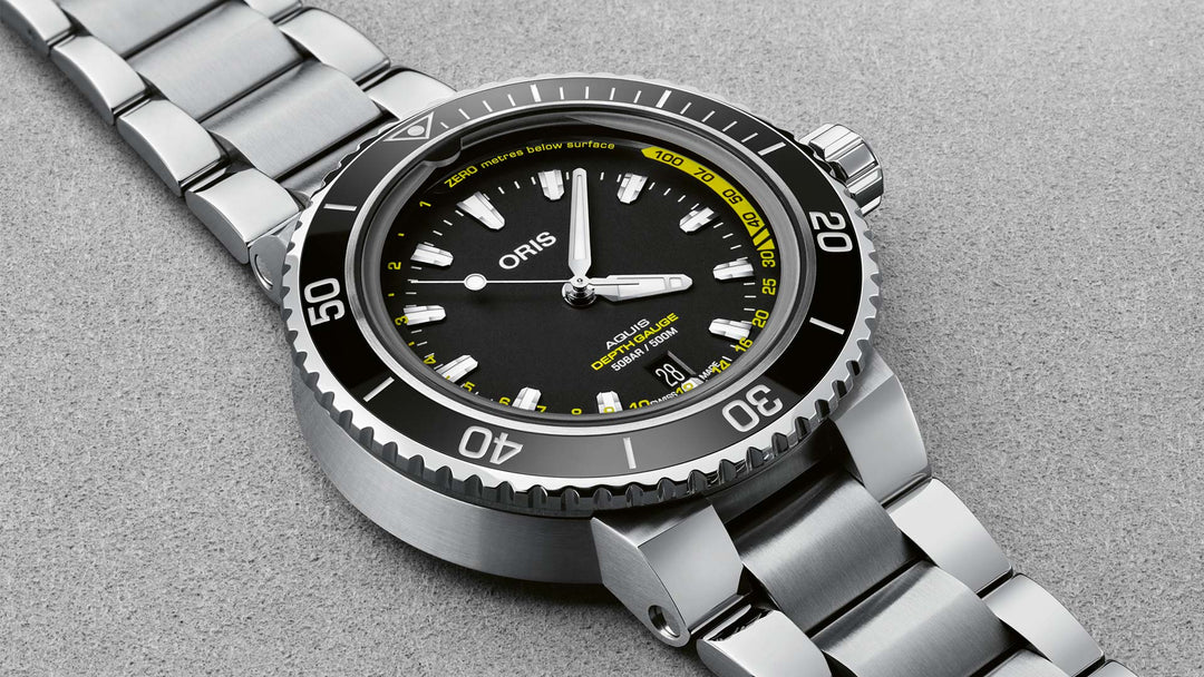 ORIS AQUIS DEPTH GAUGE 733 7755 4154-Set RS MECHANICAL MEN WATCH