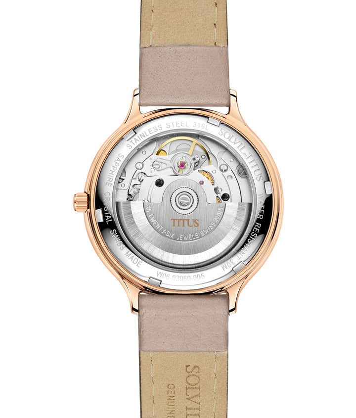 SOLVIL ET TITUS SONVILIER W06-03060-005 3 HANDS DATE AUTOMATIC WOMEN WATCH