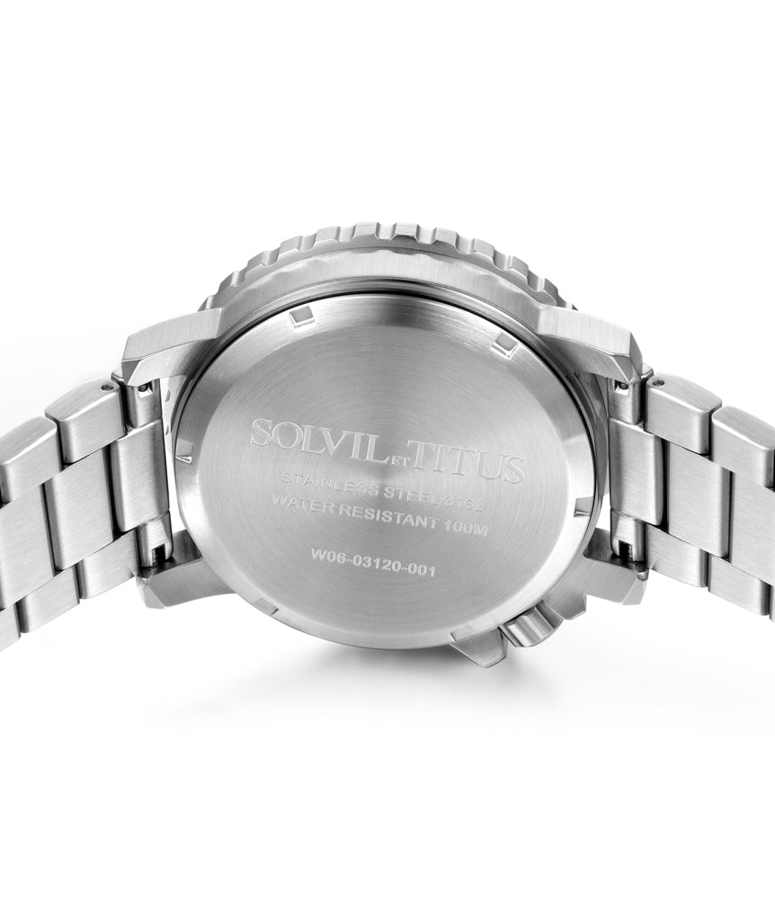 SOLVIL ET TITUS MODERNIST W06-03120-001 3 HANDS DATE QUARTZ MEN WATCH
