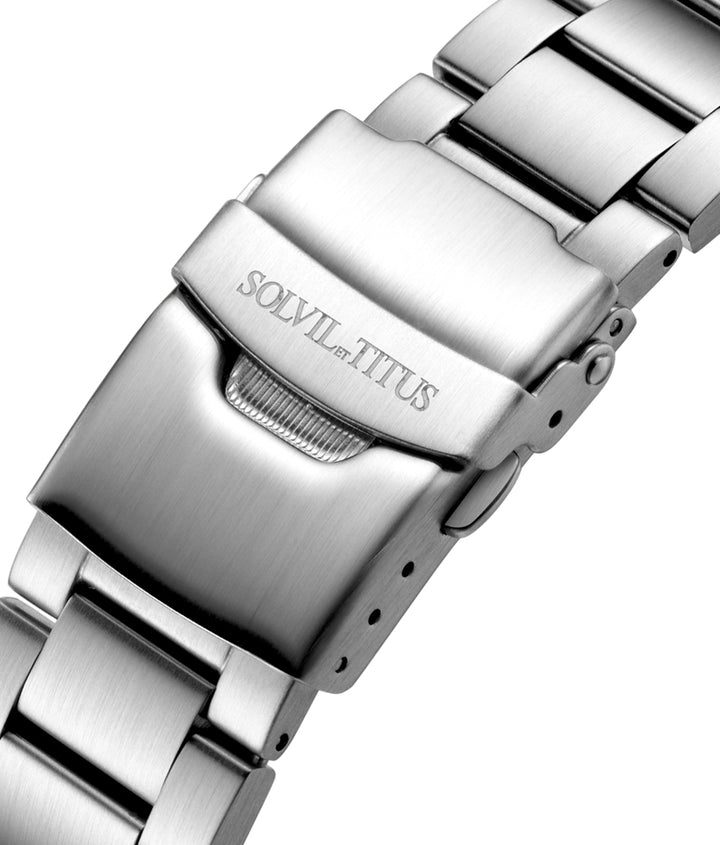 SOLVIL ET TITUS MODERNIST W06-03120-001 3 HANDS DATE QUARTZ MEN WATCH