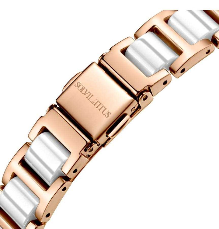 SOLVIL ET TITUS RING & KNOT W06-03172-003 2 HANDS QUARTZ WOMEN WATCH