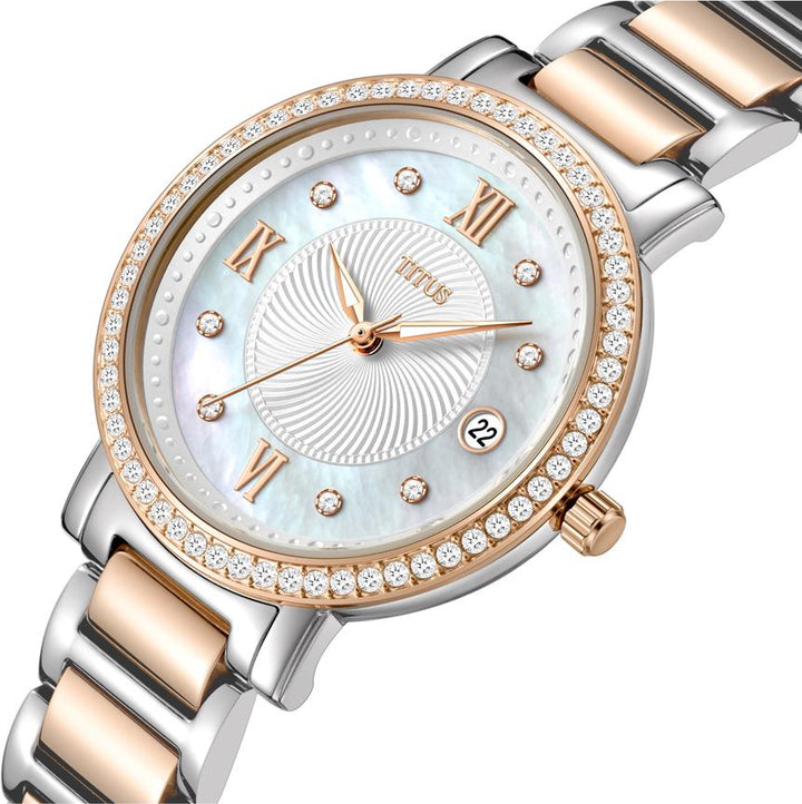 SOLVIL ET TITUS CHANDELIER W06-03200-002 3 HANDS DATE QUARTZ WOMEN WATCH