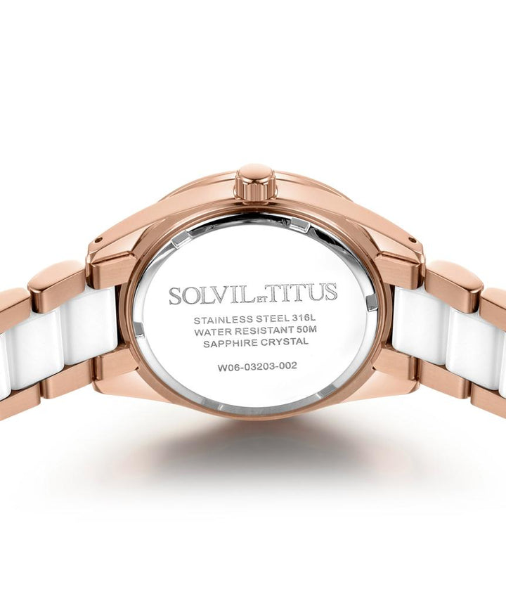 SOLVIL ET TITUS PERSE W06-03203-002 MULTI-FUNCTION QUARTZ WOMEN WATCH