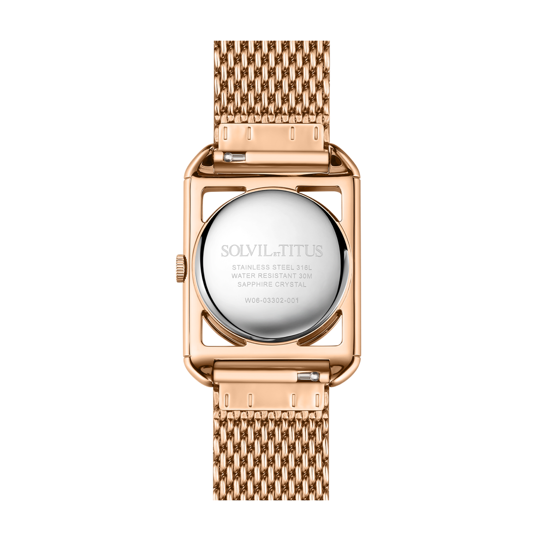 SOLVIL ET TITUS THE LETTER W06 03302 001 3 HANDS QUARTZ STAINLESS STEEL WOMEN WATCH CITY CHAIN City Chain Singapore