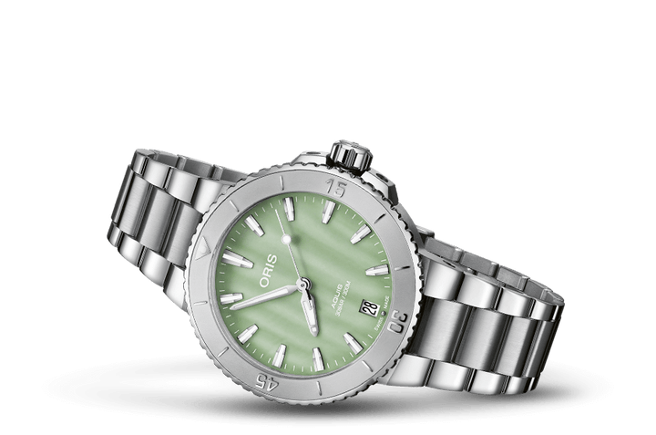 ORIS AQUIS DATE 733 7770 4157-07 8 18 05P MECHANICAL WOMEN WATCH
