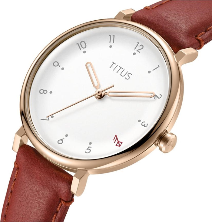 SOLVIL ET TITUS NORDIC TALE W06-03319-002 3 HANDS QUARTZ LEATHER WOMEN WATCH