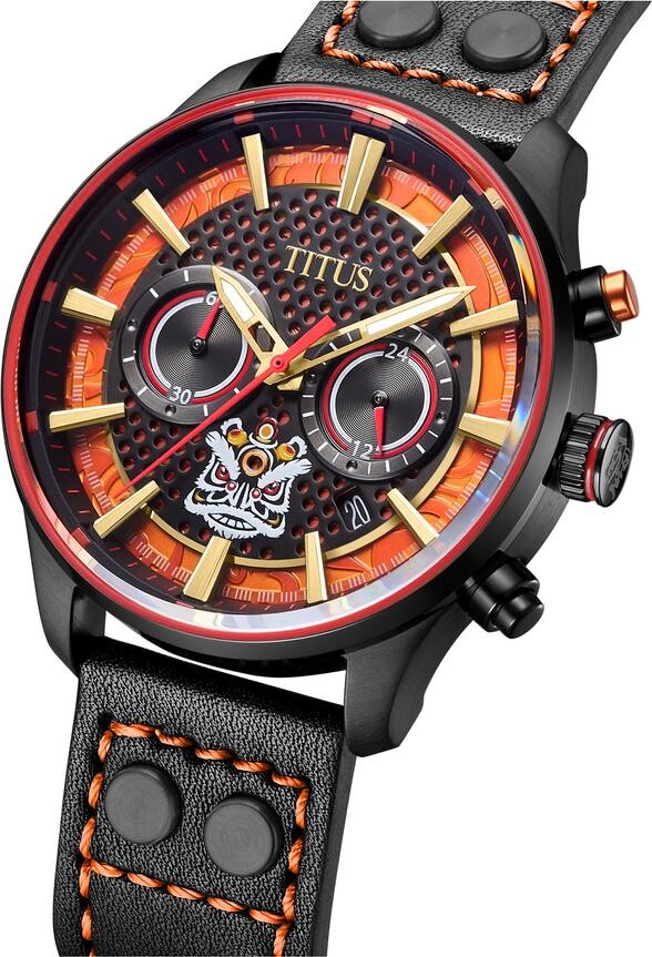SOLVIL ET TITUS W06-03318-003 LIMITED EDITION LION DANCE CHRONOGRAPH WATCH