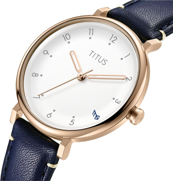 SOLVIL ET TITUS NORDIC TALE W06-03319-004 3 HANDS QUARTZ LEATHER WOMEN WATCH