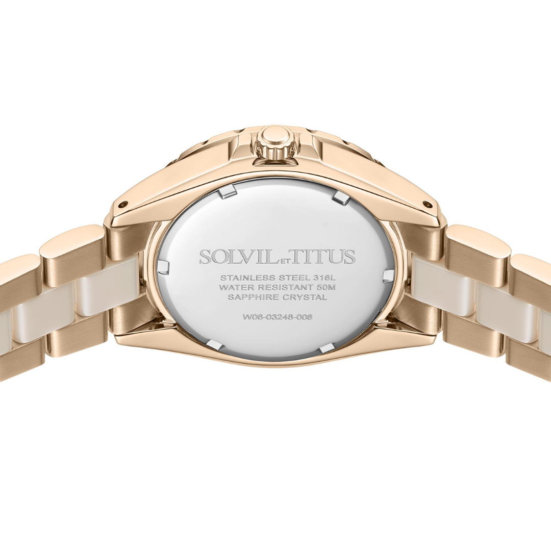 SOLVIL ET TITUS PERSE W06-03248-006 MULTI-FUNCTION QUARTZ WOMEN WATCH